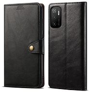 Lenuo Leather pro Xiaomi Poco M3 Pro 5G/Redmi Note 10 5G, černá - Pouzdro na mobil