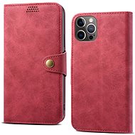 Lenuo Leather flipové pouzdro pro iPhone 14 Pro, červená - Pouzdro na mobil