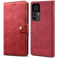 Lenuo Leather flipové pouzdro pro Xiaomi 12T/12T Pro, červená - Pouzdro na mobil