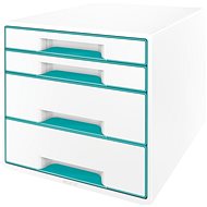 Zásuvkový box LEITZ WOW CUBE ledově modrý - Zásuvkový box