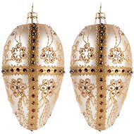 Dekorace LAALU Sada 2 ks ozdob: Ozdoby Fabergého vejce 15 cm