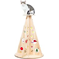 LAALU Vánoční stromeček pro kočky 81cm - s ozdobami a podstavou - Vánoční stromek