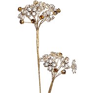 LAALU  Luxusní zlatá kytka s květy z kamínků 51 cm