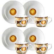 Mäser Sada šálků s podšálky na espresso 4 ks 90 ml COFFEE FANTASTIC - Sada šálků