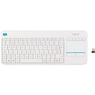 Logitech Wireless Touch Keyboard K400 Plus, bílá - CZ/SK