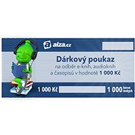 Voucher Elektronický dárkový poukaz Alza.cz na nákup e-knih, audioknih a časopisů v hodnotě 1000 Kč