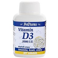 MedPharma Vitamin D3 2000 I.U., 107 tobolek - Vitamín D