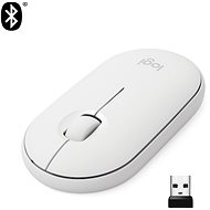 Logitech Pebble M350 Wireless Mouse, white - Mouse