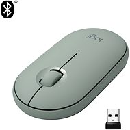 Logitech Pebble M350 Wireless Mouse, eukalyptová - Myš