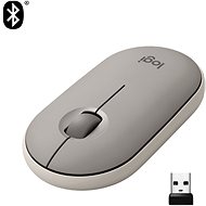 Logitech Pebble M350 Wireless Mouse, Almond Milk - Myš