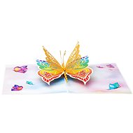 3D přání Šťastný motýl - Dárkové přání