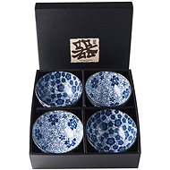 Made In Japan Set misek Blue Plum & Cherry Blossom Design 300 ml 4 ks - Sada misek