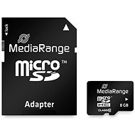 MEDIARANGE microSDHC 8GB Class 10 + SD adaptér - Paměťová karta