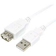 Datový kabel OEM USB 2.0 prodlužovací 1.8m A-A extra stíněný bílý