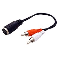 OEM Kabel audio DIN5pin(F) <- 2x cinch, 20cm - Audio kabel