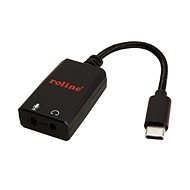 Roline USB C(M) - Audio (2x stereo jack 3,5mm), 0,13m - Redukce