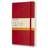 Zápisník MOLESKINE L, měkké desky, linkovaný, červený