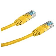 Síťový kabel Datacom CAT6, UTP, 0.25m žlutý