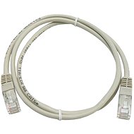 Síťový kabel Datacom CAT5E UTP šedý 1m - Síťový kabel