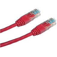 Datacom CAT5E UTP červený 0.25m - Síťový kabel