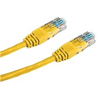 Datacom CAT5E UTP žlutý 0.25m - Síťový kabel