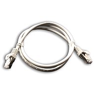 Datacom Patch cord S/FTP CAT6A 1m šedý - Síťový kabel