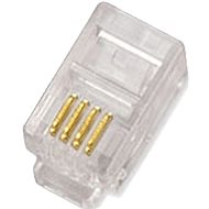 10-pack,Datacom, RJ10, CAT3, UTP, 4p4c, nestíněný, skládaný, na licnu (lanko) - Konektor