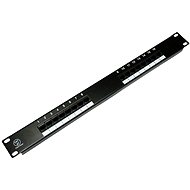 Patch panel Datacom 16x RJ45, přímý, CAT5E, UTP, černý, 1U - Patch panel