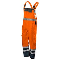 Reflexní pracovní kalhoty, voděodolné, oranžové