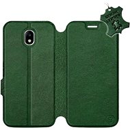 Flip pouzdro na mobil Samsung Galaxy J5 2017 - Zelené - kožené -   Green Leather - Kryt na mobil