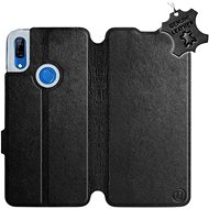 Flip pouzdro na mobil Huawei P Smart Z - Černé - kožené - Black Leather - Kryt na mobil