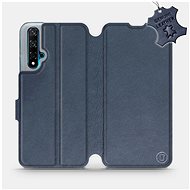Flip pouzdro na mobil Huawei Nova 5T - Modré - kožené -   Blue Leather - Kryt na mobil