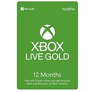 Xbox Live Gold - 12 Month Membership - Prepaid Card