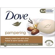 DOVE Krémová tableta na mytí Bambucké máslo a vanilka 90 g - Tuhé mýdlo