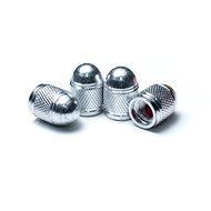 Čepičky ventilků ALU stříbrné, 4ks - Čepičky na ventilky