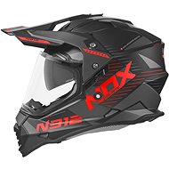 NOX N312 EXTEND (černá matná, červená, vel. S) - Helma na motorku