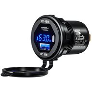 M-Style USB-C PD 45W + USB-A QC 3.0 18W rychlonabíječka / zásuvka   - Autoadaptér