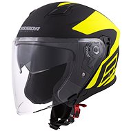 CASSIDA Jet Tech Corso, (černá matná/žlutá fluo) - Helma na skútr