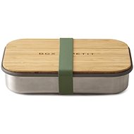 BLACK+BLUM Svačinový box SandwichBox Appetit 900ml, nerez/bambus, zelený