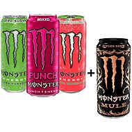 Monster Mix I. (Paradise, Punch, Watermelon, Ginger) 4× 0,5l - Energetický nápoj
