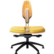 NESEDA Premium s dubovou opěrkou, žlutá - Kancelářská židle