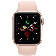 Služba Alza NEO: Wearables Apple Watch Series 5 40mm Zlatý hliník s pískově růžovým sportovním řemín - Služba