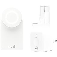 NUKI Smart Lock 3.0 +  Bridge bílý +  Power Pack - Chytrý zámek