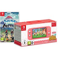 Nintendo Switch Lite - Coral + Animal Crossing + 3M NSO + Pokémon Legends: Arceus - Herní konzole