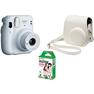Fujifilm Instax Mini 11 popelavě bílý Big Bundle - Instantní fotoaparát