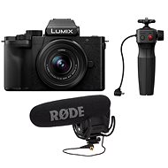 Panasonic LUMIX G100 + Lumix G Vario 12-32 mm f/3,5-5,6 ASPH. Mega O.I.S. + stativ DMW-SHGR1 + Rode  - Digitální fotoaparát