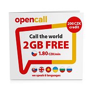 SIM karta OpenCall Předplacená karta s kreditem 200Kč + 1GB na měsíc zdarma