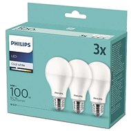 Philips LED 14-100W, E27 4000K, 3ks - LED žárovka