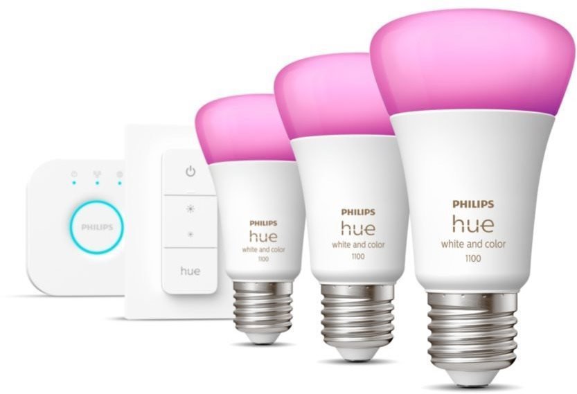 Philips Hue White and Color Ambiance 9W 1100 E27 starter kit - LED žárovka