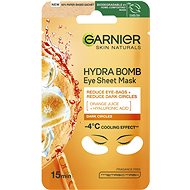 Pleťová maska GARNIER Skin Naturals povzbuzující oční maska obohacená o šťávu z pomeranče a kyselinu hyaluronovou, - Pleťová maska